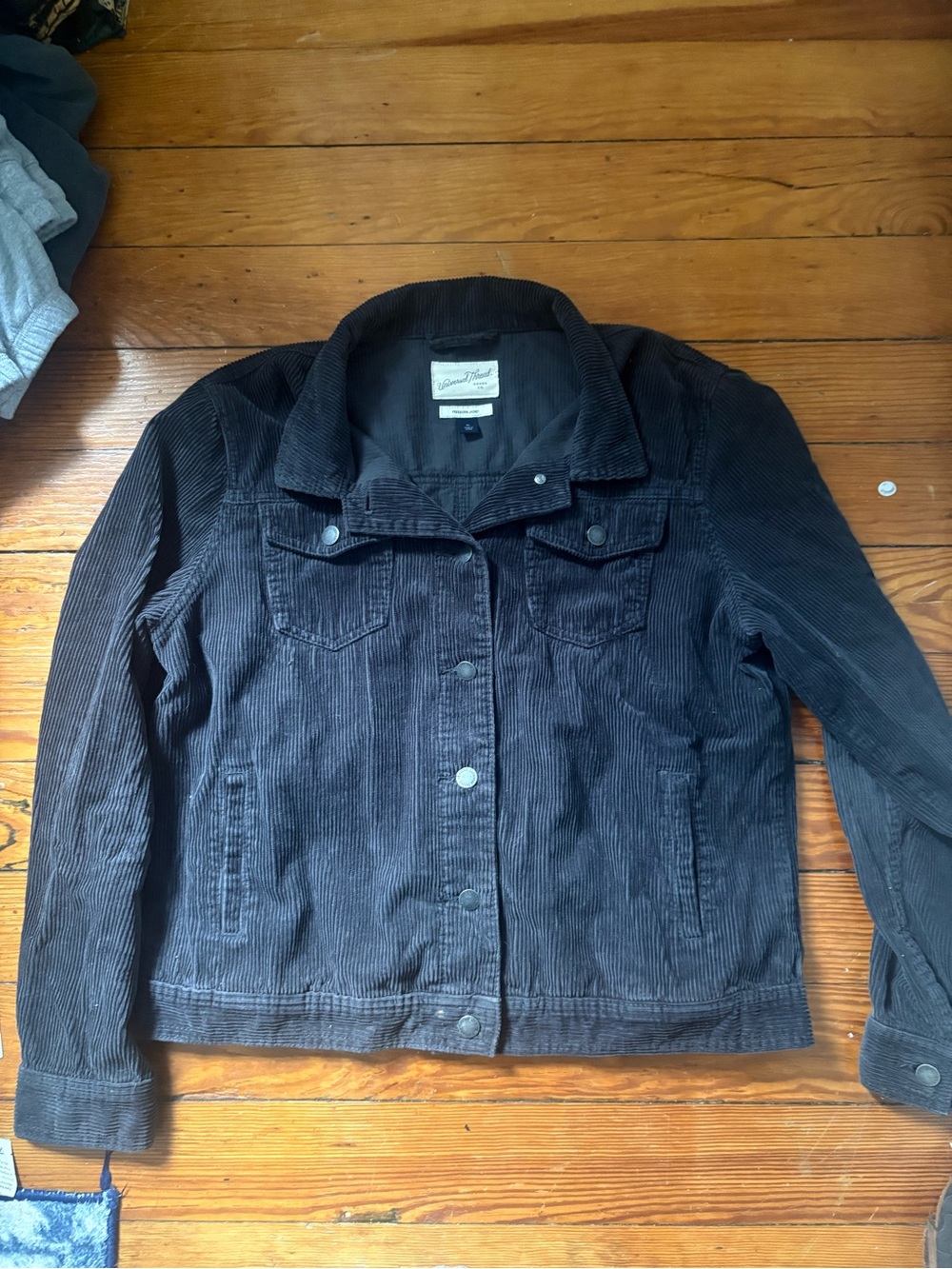 Universal Thread Women's Black Corduroy Jean Jacket